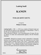 Kanon by Senfl Ludwig - Pardus William - for Tuba / Euphonium Quartet