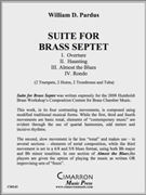 Suite for Brass Septet by Pardus William for Brass Septet