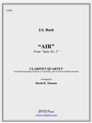 Air Of The G String by Bach Johann Sebastian - Thomas David - for Clarinet Quartet