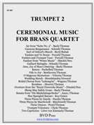 Ceremonial Music For Brass Quartet by Various - Thomas David - for Trumpet 2