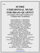 Ceremonial Music For Brass Quartet by Various - Thomas David - for Full Score
