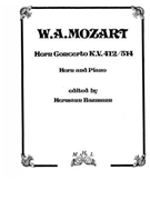 Horn Concerto K.V. 412/514 (No. 1) by Mozart Wolfgang Amadeus - Baumann Hermann - for Horn Solo