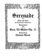 An Evening Serenade by Muller Bernhard Edw - Bacon Thomas - for Mixed Ens.