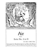Air from Suite #3 by Bach Johann Sebastian - McCoy Marvin - for WWind Quartet