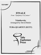 Finale from Symphony No. 4 by Tchaikovsky Pyotr Ilyich - Butler David - for Tuba / Euphonium Quartet