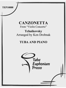 Canzonetta by Tchaikovsky Pyotr Ilyich - Drobnak Kenneth - for Tuba Solo