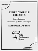 Three Chorale Preludes by Telemann Georg Philipp - Frackenpohl Arthur - for Duet