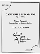 Cantabile op. 17 by Paganini Niccolo - Palton George - for Tuba Solo