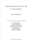 Ghosts of the Old Year by David James for Concert Band