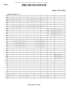 pro humanitate score only by O'Toole Anthony for