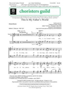 This Is My Father's World by - Moklebust David - for SATB