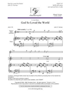 God So Loved The World by Horman John for SATB