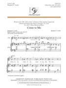 Come To Me by Tucker Margaret for Unison/2-Part