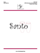 Santo by Burrows Mark for SATB and Piano
