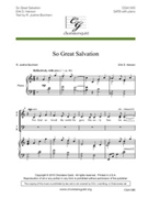 So Great Salvation by Hanson Erik D for SATB and Piano