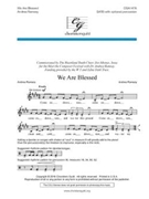 We Are Blessed by Ramsey Andrea for SATB and Percussion