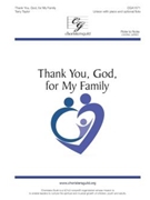 Thank You God for My Family by Taylor Terry D for Unison and Piano