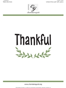 Thankful by Burrows and Kocher Folliot S Pierpoint for Unison/2-Part and Piano