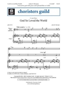 God So Loved The World by Horman John for Unison/2-Part