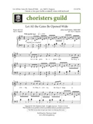 Let All the Gates Be Opened Wide by for Unison/2-Part