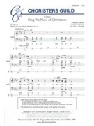 Sing We Now Of Christmas by French Carol - Ricketts John A - for SATB