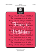Hurry to Bethlehem by for Unison/2-Part