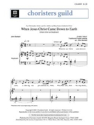 When Jesus Christ Came Down To Earth by - Bertalot John - for Unison