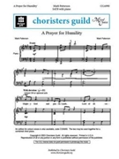 Prayer For Humility by Patterson Mark for SATB