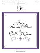 From Heaven Above to Earth I Come by Luther and Handel - Moklebust Cathy - for Handbells 3-5 Octave