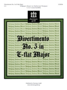 Divertimento #3 In E-flat Major by Mozart Wolfgang Amadeus - Thompson Martha - for Handbells 3-5 Octave