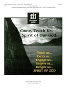 Come Teach Us Spirit Of Our God by Page Anna Laura for Handbells Sacred