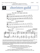 Psalm 17 (Keep Me As The Apple...) by Marshall Jane - Thompson Martha - for Handbells 3-5 Octave
