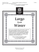 Largo From Winter by Vivaldi Antonio Lucio - Thompson Martha - for Full Score