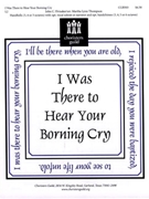 I Was There To Hear Your Borning Cry by Ylvisaker John - Thompson Martha - for Handbells