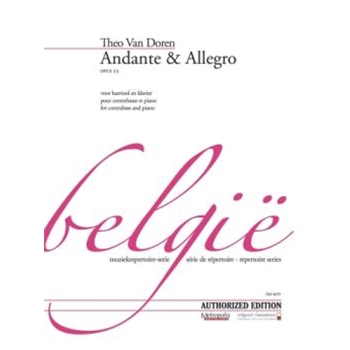 Andante and Allegro by Van Doren Theo for Dbl Bass and Piano