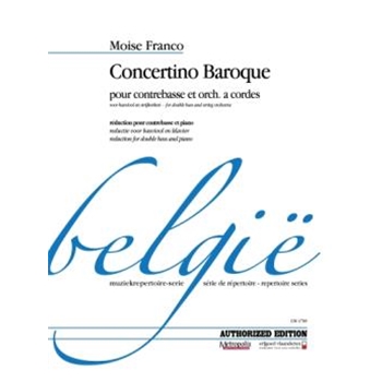 Concertino Baroque by Franco Moise for Dbl Bass and Piano
