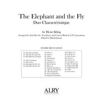 The Elephant and the Fly for Piccolo, Trombone and Concert Band (Full Score ONLY)