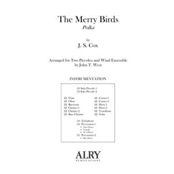 The Merry Birds for Two Piccolos and Wind Ensemble (Full Score ONLY)