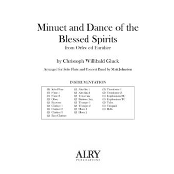Minuet and Dance of the Blessed Spirits for Flute and Concert Band (Full Score)