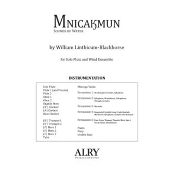 Mnicakmun for Solo Flute and Wind Ensemble (Full Score)