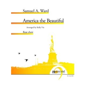 America the Beautiful by Ward Samuel A - Via Kelly - for Flute Octet