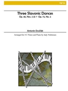 Three Slavonic Dances by Dvorak Antonin - Nishimura Judy - for Flute Quartet (with Piano)