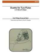 Duetto in E Minor/G Major for Two Flutes by Bach Carl Philipp Emanuel - Douglas Paul M - for