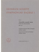 Attendite popule meus - So hore doch meine Gemeinde Nr. 14 SWV 270 -Geistliches Konzert- (aus "Syn by Schutz Heinrich for BSolo/4tro