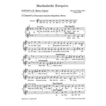 Musikalische Exequien fur Solostimmen Chor und Basso continuo SWV 279-281 by Schutz Heinrich for