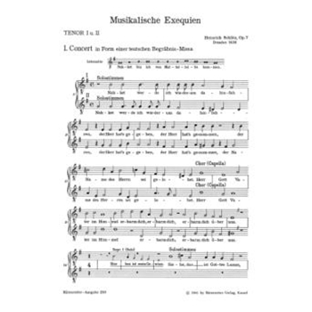 Musikalische Exequien fur Solostimmen Chor und Basso continuo SWV 279-281 by Schutz Heinrich for