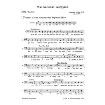 Musikalische Exequien fur Solostimmen Chor und Basso continuo SWV 279-281 by Schutz Heinrich for
