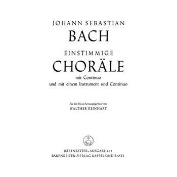 Einstimmige Chorale aus den Kantaten Heft 1 -7 Choralkompositionen fur Solostimme oder Chor teilwe by Bach Johann Sebastian for Voices/Ins