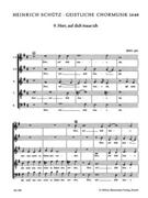 Herr auf dich traue ich SWV 377 -Motette- (Nr. 9 aus "Geistliche Chormusik" (1648)) by Schutz Heinrich for Mixed Choir