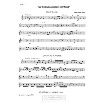 Wo Gott zuhaus nit gibt sein Gunst op. 11/1 (1933) -Choralkantate- by Distler Hugo for